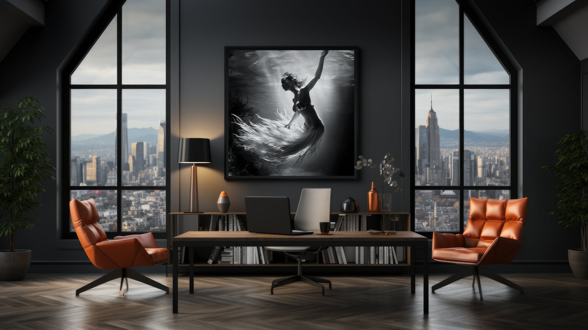 Mermaid ascending through the water in a stunning black and white fine art print, from the Siren Song Mermaid Collection, archival and acid-free.